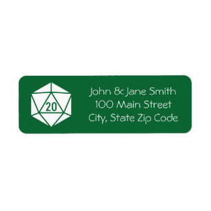 Étiquette de retour d'adresse Tabletop Chic en ver