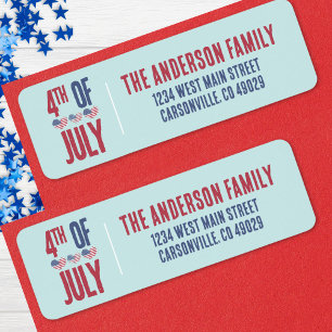 Étiquette de retour de fête du 14 juillet