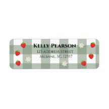 étiquette de retour de fraise