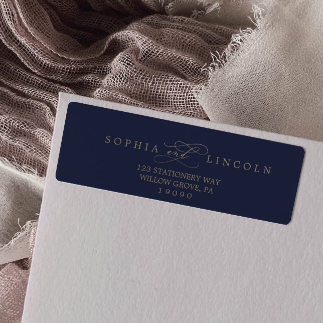 Étiquette de retour de la calligraphie de marine r (Créateur téléchargé)