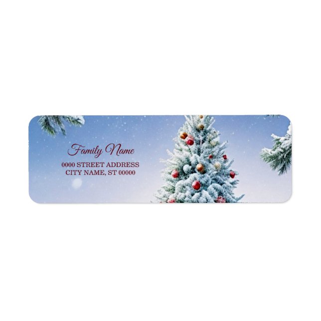 Étiquette de retour de l'arbre de Noël (Devant)