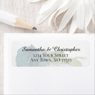 Étiquette de retour de mariage Rose Turquoise sarc