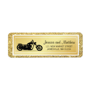 Étiquette de retour de moto Parties scintillant Go