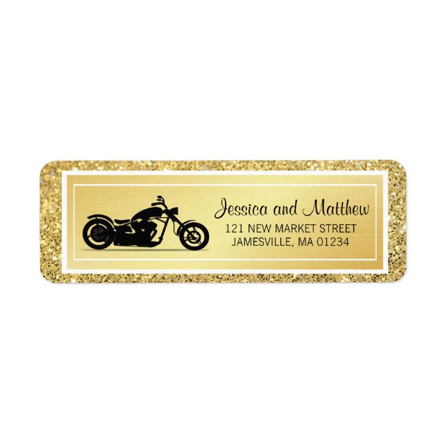 Étiquette de retour de moto Parties scintillant Go (Devant)