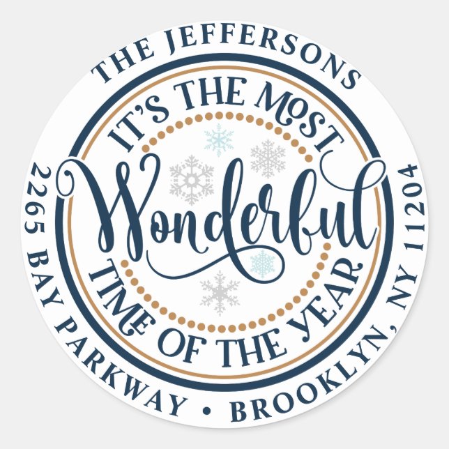 Étiquette de retour de Noël (Devant)