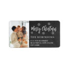 Étiquette de retour de Noël Russe Snowflake