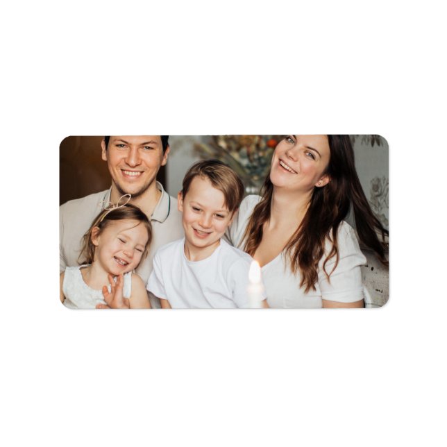 Étiquette de retour de photos familiales personnal (Devant)