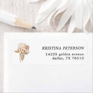 Étiquette de retour d'herbe Pampas de Bohême