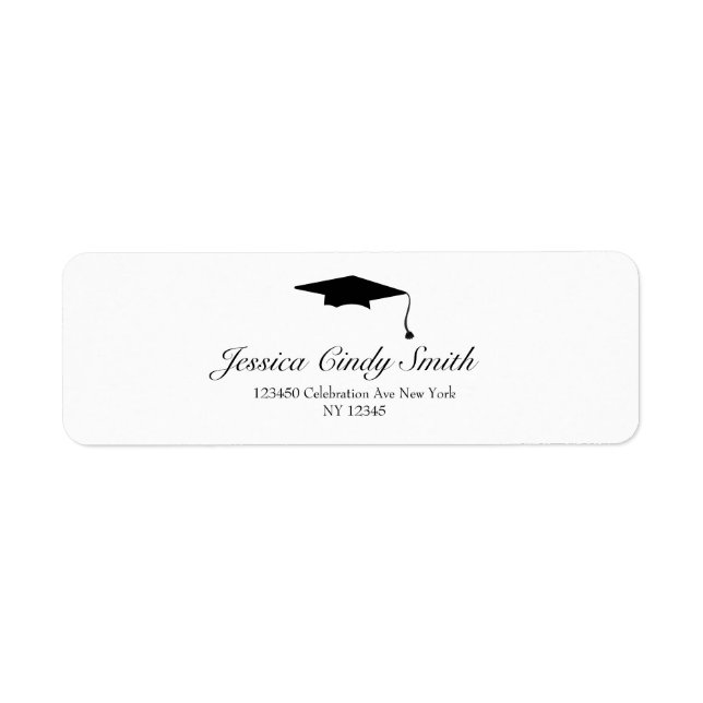 Étiquette de retour du Casquette de diplôme (Devant)