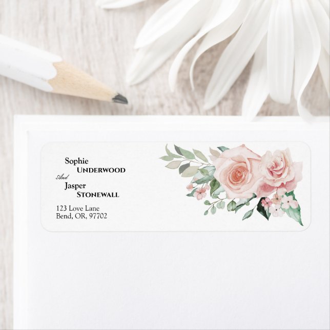 Étiquette de retour du Mariage blanc flou (En situation)