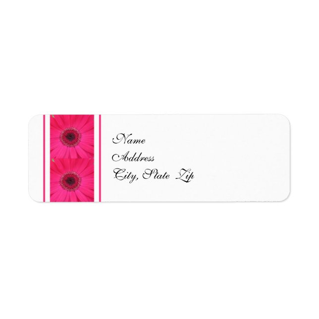 Étiquette de retour du Mariage Gerbera Daisy (Devant)