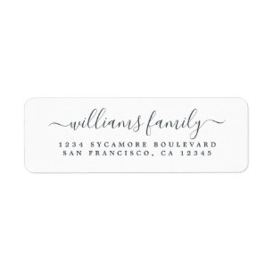 Étiquette de retour du nom de famille de script c
