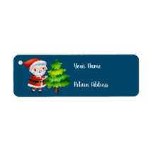 Étiquette de retour du Père Noël