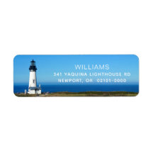 Étiquette de retour du phare Yaquina Head