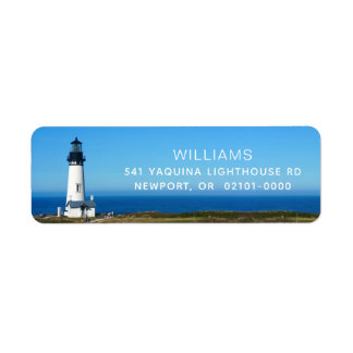 Étiquette de retour du phare Yaquina Head