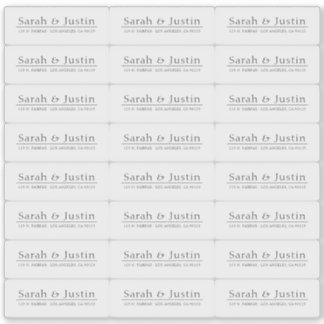 Étiquette de retour Mariage moderne transparent