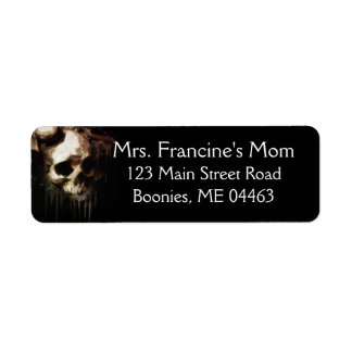Étiquette de retour Mariage pour le crâne Goth