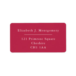 Étiquette de retour minimaliste moderne Magenta