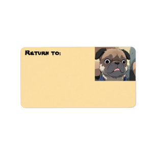 étiquette de retour pug