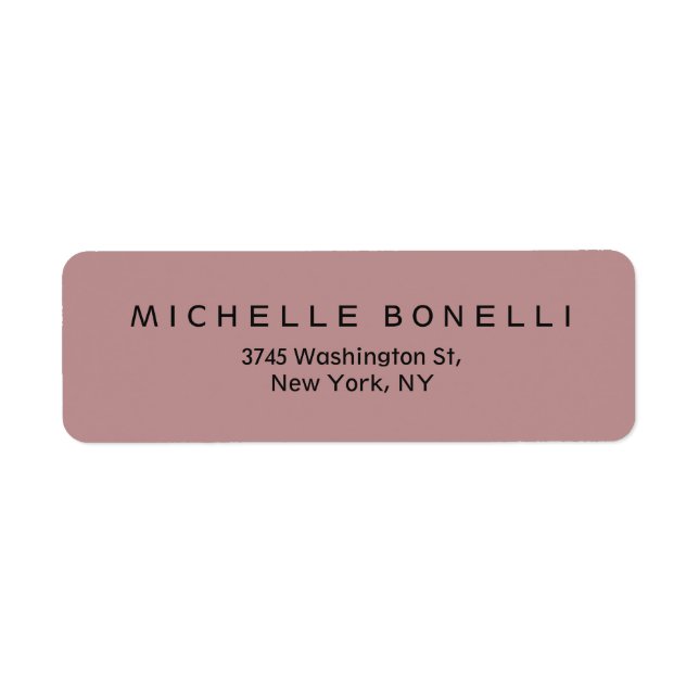 Étiquette de retour Rosy Brown Professional (Devant)