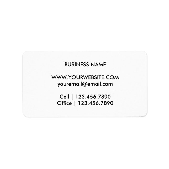 Étiquette de retour simple Monogramme (Devant)