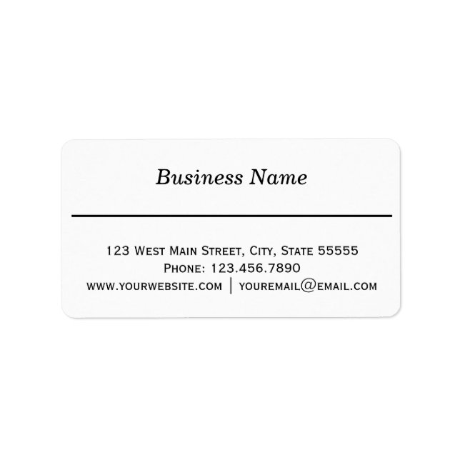 Étiquette de retour simple Monogramme (Devant)