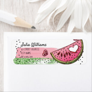 Étiquette de retour Super Cute Watermelon