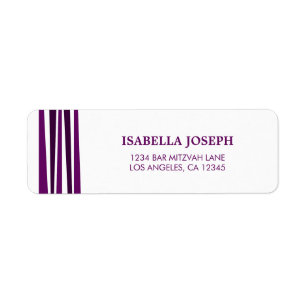 Étiquette de retour Tallit Bar Mitzvah