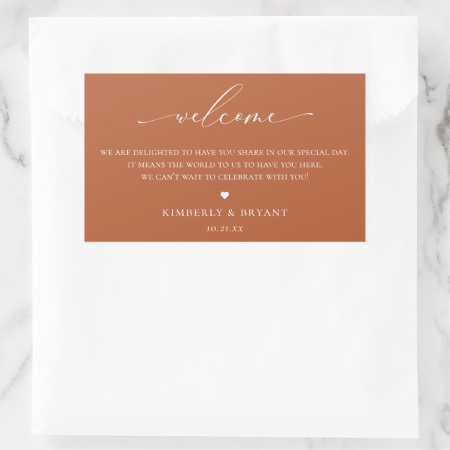 Étiquette de sac de bienvenue mariage (Sac)