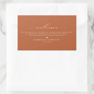 Étiquette de sac de bienvenue mariage