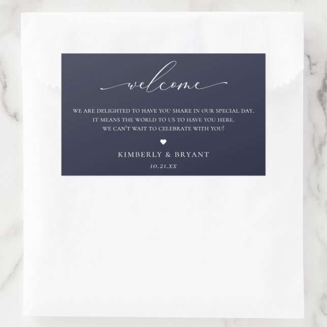 Étiquette de sac de bienvenue mariage (Sac)