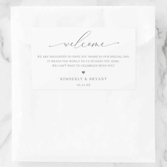 Étiquette de sac de bienvenue mariage (Sac)