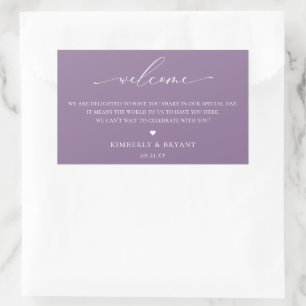 Étiquette de sac de bienvenue mariage