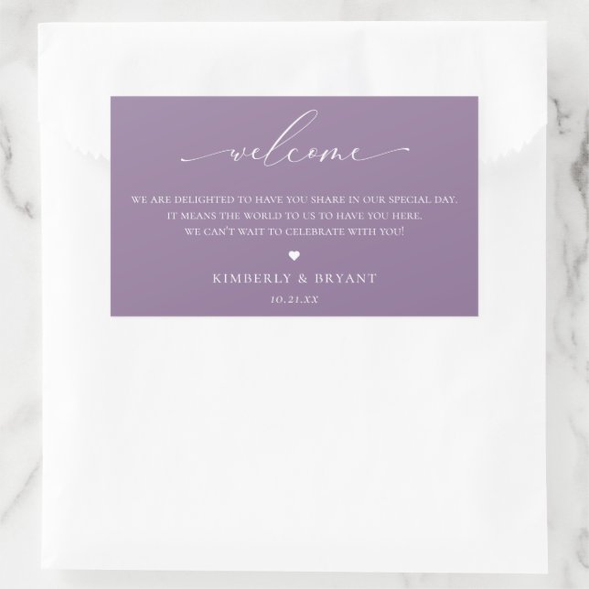 Étiquette de sac de bienvenue mariage (Sac)