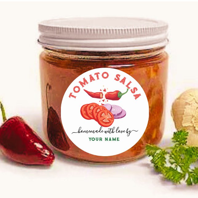 Étiquette de salsa de tomate sur mesure (Créateur téléchargé)