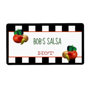 Étiquette de salsa maison personnalisé