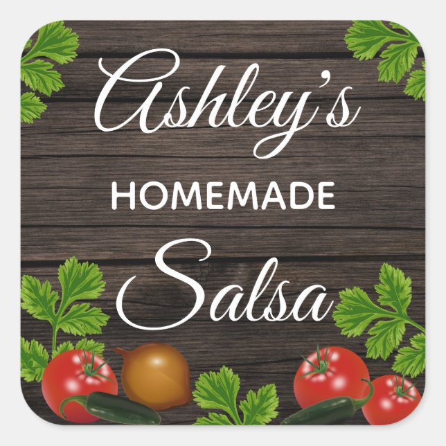 Étiquette de salsa maison personnalisée (Devant)