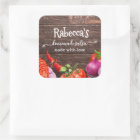 Étiquette de salsa maison rustique