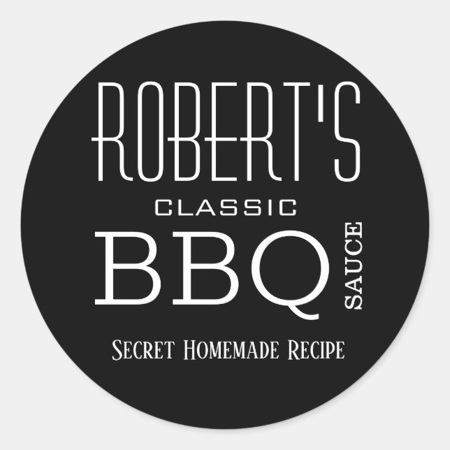 Étiquette de sauce barbecue maison personnalisé (Devant)