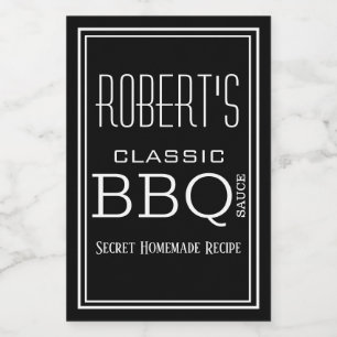 Étiquette de sauce barbecue maison personnalisé