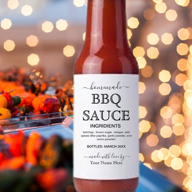 Étiquette de SAUCE BBQ personnalisé (Créateur téléchargé)
