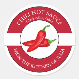 Étiquette de sauce chaude chili