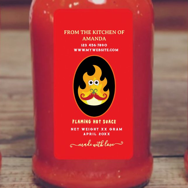 Étiquette de sauce chaude fait maison (Créateur téléchargé)