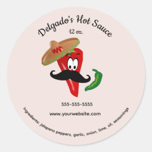 Étiquette de sauce chaude mexicain modifiable