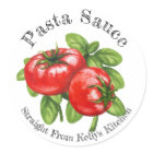 Étiquette de sauce de pâtes aux tomates pour l'ent