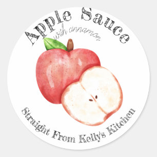 Étiquette de sauce pomme cannelle pour mise en con