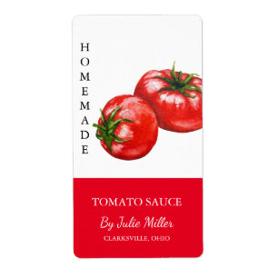 Étiquette de sauce tomate maison moderne