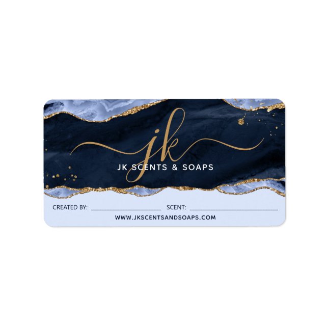 Étiquette de savon à bougie pour monogramme de Géo (Devant)