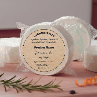 Étiquette de savon artisanal en papier Kraft
