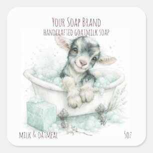 Étiquette de savon artisanale Chèvre Bébé Adorable